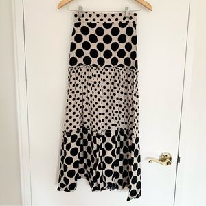 Limited Edition Vintage-Style High-Waist Polka Dot Maxi Skirt